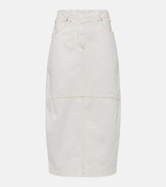 Brunello Cucinelli Denim midi skirt