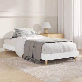 vidaXL Estructura De Cama Madera De Ingenier&iacute;a Blanca 75x190 Cm Vidaxl
