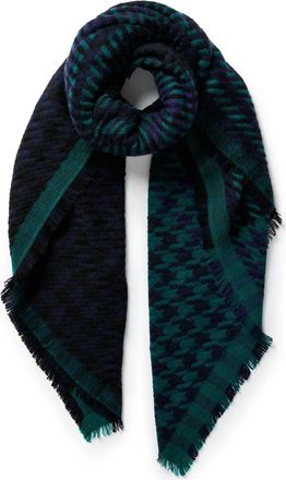 Jane Carr Unisex Houndstooth Scarf In Sergeant