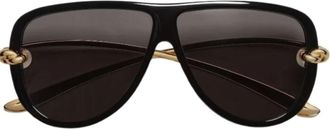 Bottega Veneta Knot Aviator Zonnebril - unisex - Zonnebrillen - Zwart - ONE Size - Accessoires