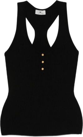 Elisabetta Franchi Mujer, Camisetas, Negro, Talla: L