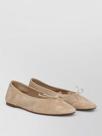 Aeyde dolphin ballerina shoes bow detail