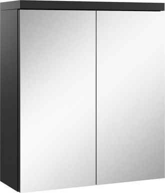 Badplaats Badplaats - Armadietto a specchio Toledo 60 x 60cm Nero - specchio armadietto bagno