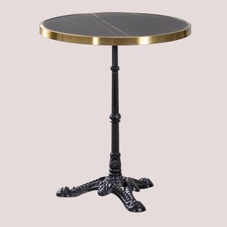 Sklum Mesa De Bar Redonda En Gres Venezia Black Sklum