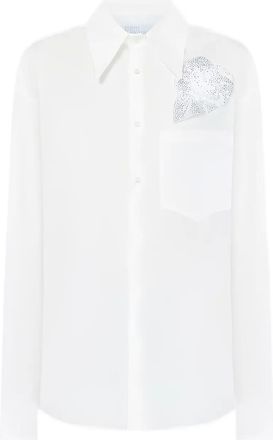 Giuseppe Di Morabito Camicia con cristalli - Bianco