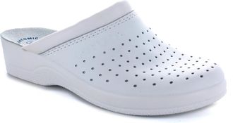 Easywalk 212 Leather Slip-on Womens Ladies Mule Clogs Slippers Shoes, White, EU 39, UK 5.5