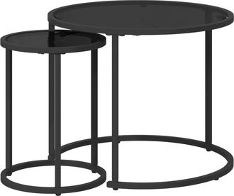 vidaXL Set Di Tavolini Da Caff&egrave; 2 Pz 55 X 55 X 45 Cm Acciaio Vidaxl
