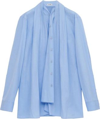 Loewe Katoenen Overhemd - Dames - Overhemden - Blauw - S - Katoen - Overhemden