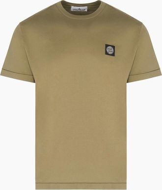 Stone Island Mens S0013 Patch Logo T-Shirt Green - Size: 44