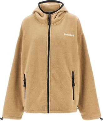 Miu Miu Fleece full-zip hoodie Woman XS