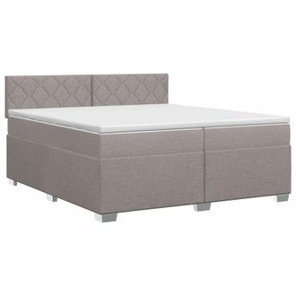 vidaXL Cama Box Spring Con Colch&oacute;n Con Cabecera Topo 200 X 200 Cm Tela Vidaxl