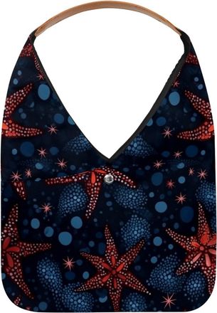 Generic Starfish Reusable Lightweight Grocery Bags - Foldable Into Compact Pouch, Washable & Sturdy, Multipurpose for Shopping and Travel