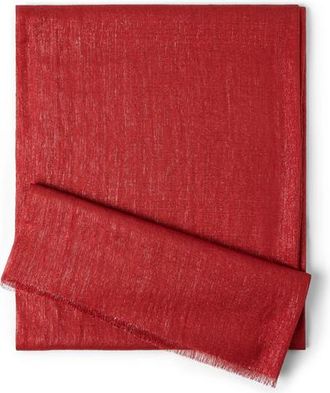 Brunello Cucinelli Sparkling scarf in Red at Nordstrom