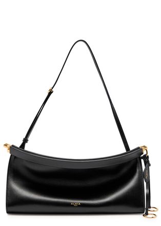 Alaia East West Medium Leather Shoulder bag - Black - One Size