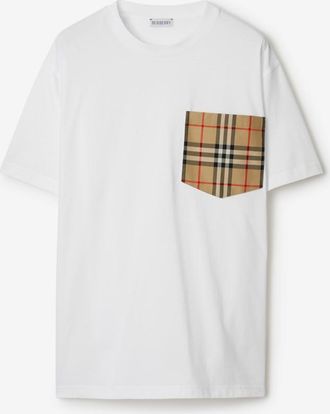 Burberry Check Pocket Cotton T-shirt