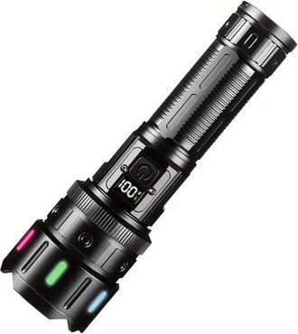 No Brand Linterna De Exterior Completamente Nueva, Duradera, Potente Y Ultrabrillante Luz De Trabajo Recargable, Port&aacute;til, De Largo Alcance Y Con Zoom