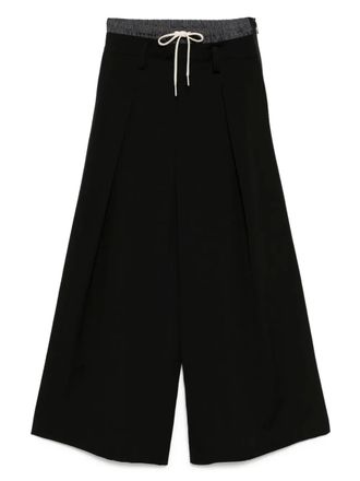 Yohji Yamamoto wool pants - Black