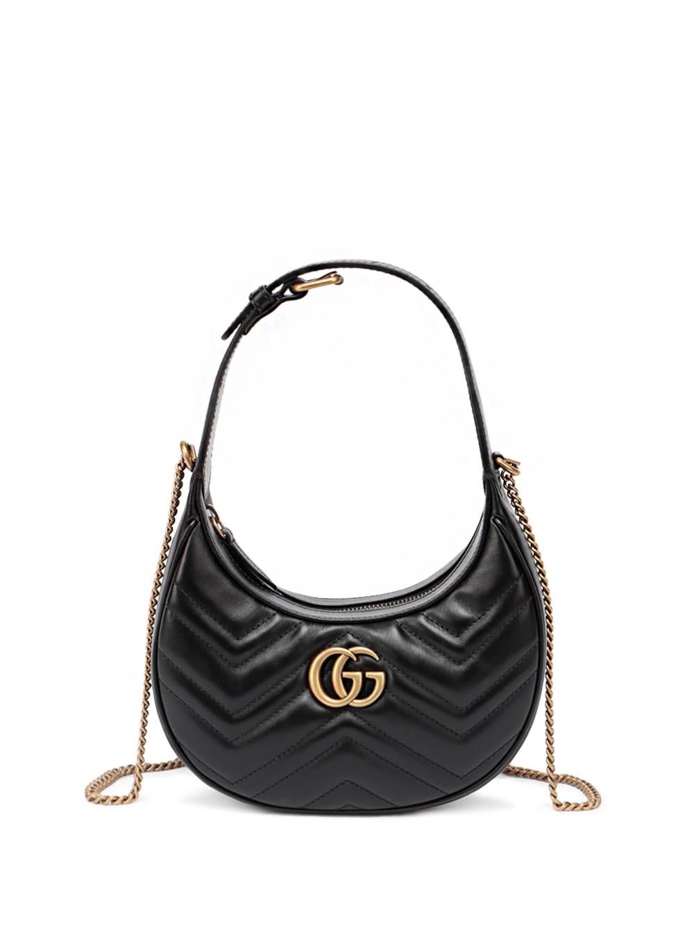 Gucci GG Emblem Small Shoulder Bag, White, GG Canvas from