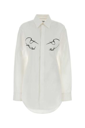 Jean Paul Gaultier White Stretch Poplin Shirt