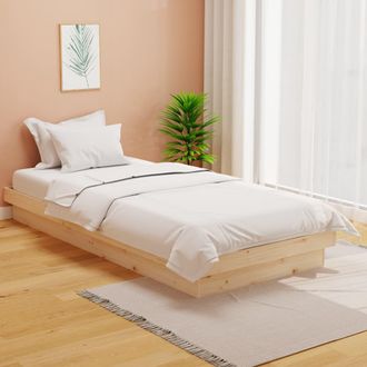vidaXL Estructura De Cama Individual Sin Colch&oacute;n Madera Maciza Vidaxl
