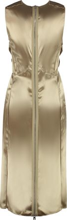 Bottega Veneta Womens Satin Dress - Sage Green - Size EU 44 (Womens)