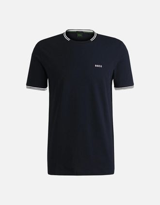 HUGO BOSS Mens Hugo Boss Mens Navy Regular Fit Taul T-shirt. - Black - Size: 38