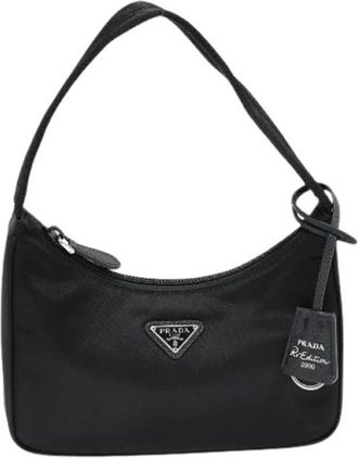 Prada Pre-owned Nylon Schoudertas - Dames - Vintage Schoudertas - Zwart - ONE Size - Nylon - Vintage