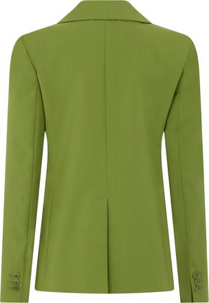 Max Mara Womens Single-Breasted Jacket Pistachio Virgin Wool Blazers