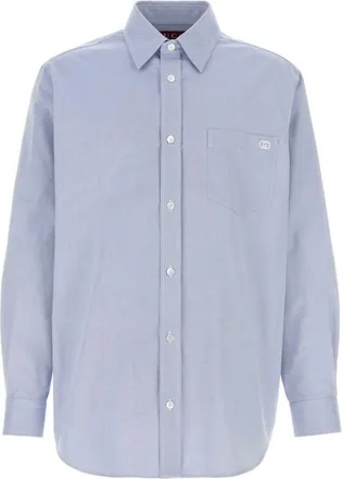 Gucci Light Blue Regular Shirts