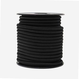 OEM Cuerda El&aacute;stica Negra Tipo Bungee, &Oslash; 6 Mm X 20 M