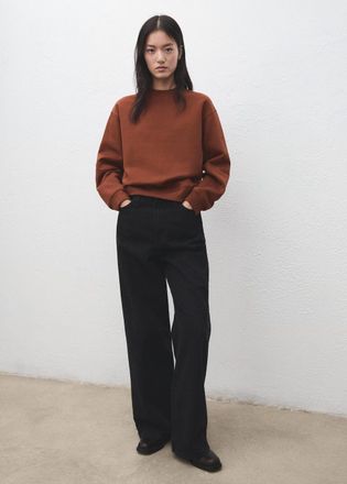 Mango Felpa tinta unita cotone rosso mattone - Donna - XS - MANGO