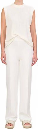 Lune Active Forest Essentiel Pintuck Flare Pants In Marshmellow