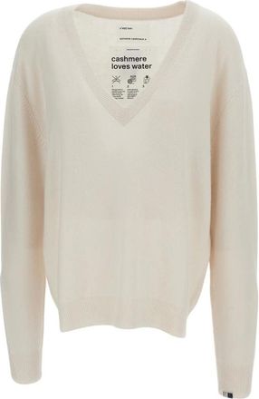 Extreme Cashmere V-neck Cashmere Jumper - female - Extreme Cashmere - Cashmere Knitwear - Beige - ONE SIZE - Knitwear