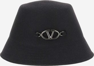 Valentino Garavani Black Classic Bucket Hat