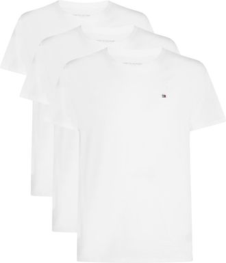 Tommy Hilfiger T-Shirt, Herren, Gr. M (50), wei&szlig;, wei&szlig;, wei&szlig;, Jersey, Obermaterial: 100% Baumwolle, TOMMY HILFIGER UNDERWEAR, regular fit, Rundhals, Shirts T-Shirt, 