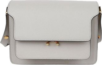 Marni Grey Leather Medium Trunk Crossbody
