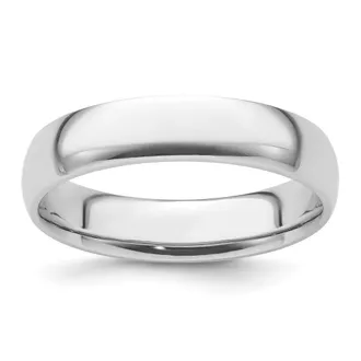Diamond2Deal Platinum 5mm Lightweight Comfort-Fit Wedding Band Ring