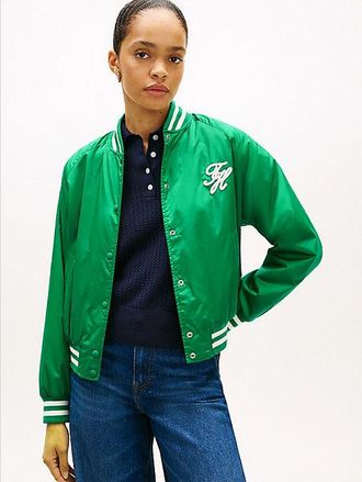 Tommy Hilfiger Logo Appliqu&eacute; Water Repellent Bomber Jacket