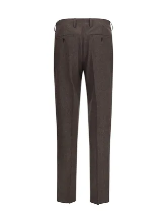 Lardini Tailored Viscose Trousers - Brown