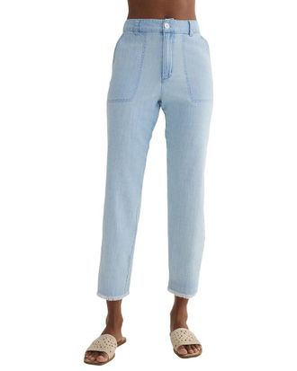 Bella Dahl Sonny Fray Linen-Blend Utility Pant