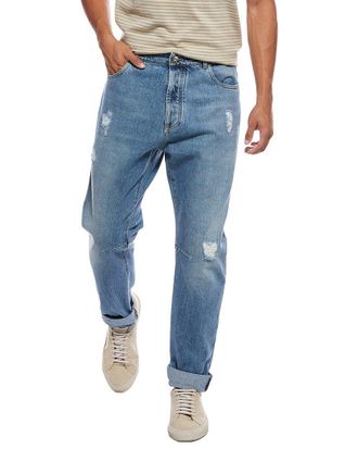 Brunello Cucinelli Straight Medium Wash Jean