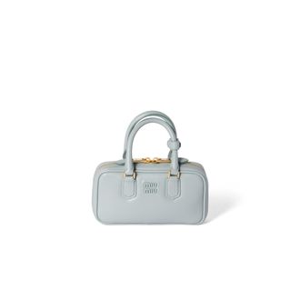 Miu Miu Arcadie Leather Mini-bag, Woman, Lake Blue