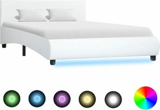 vidaXL Estructura de cama con led sin colchón blanco 120x200 cm Vidaxl
