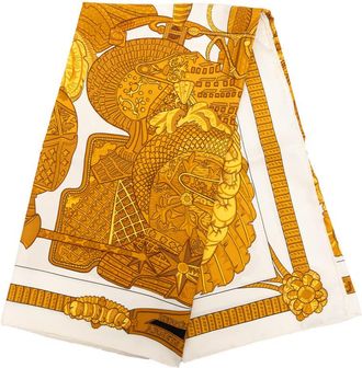 Herm&egrave;s Pre-owned Hermes Armets en Panache Silk Scarf 90 Unisex NT3L65SF3Y78NS3O