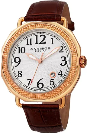 Akribos XXIV Akribos Xxiv Mens Leather Watch