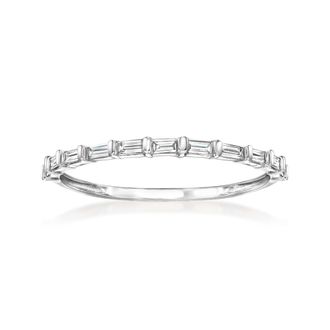 RS Pure by Ross-Simons Baguette Diamond Ring in Sterling Silver