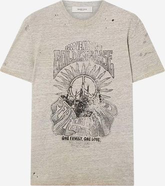 Golden Goose Baumwoll-T-Shirt mit Logo-Print