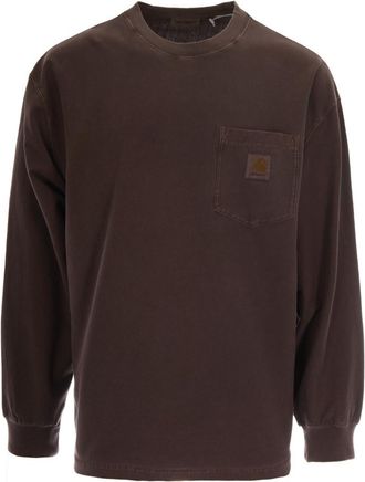 Carhartt Work in Progress Dark Brown Logo T-Shirts