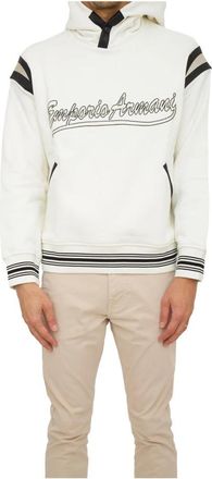 Emporio Armani SB Jerseywear - Heren - Hoodies - Wit - S - Katoen - Hoodies & sweatvesten
