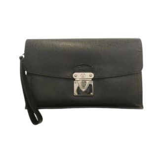 Louis Vuitton Pre-owned Clutches, female, Gray, Size: ONE SIZE Pre-owned Taiga Pouch